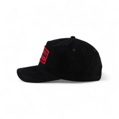 Image of the Frontier Hat with the red Mercury Marine logo embroidered on the front