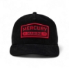 Image of the Frontier Hat with the red Mercury Marine logo embroidered on the front
