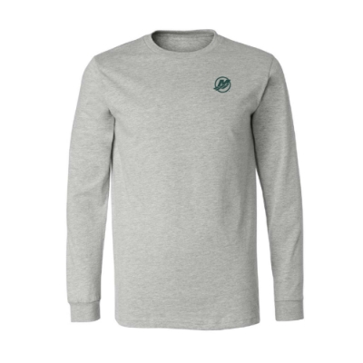 Mercury Marine Outfitter Long Sleeve gray front view with small chest logo