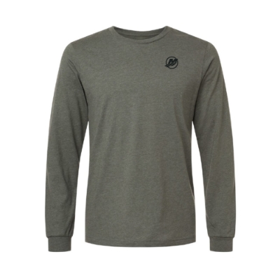 Mercury Marine Outfitter Long Sleeve green front view with small chest logo