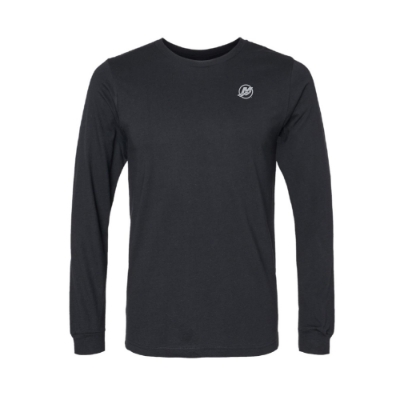 Mercury Marine Precision Long Sleeve Tee black front view with small chest logo