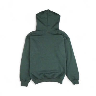 Mercury Marine Youth Precision Hoodie forest green front view with bold adventure graphic