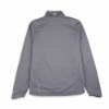 Mercury Marine OGIO Performance Soft Shell Jacket gray back view with reflective details and drop tail hem
