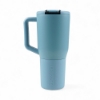 Back of Mercury Marine BrüMate Müv 25oz insulated mug with handle in blue