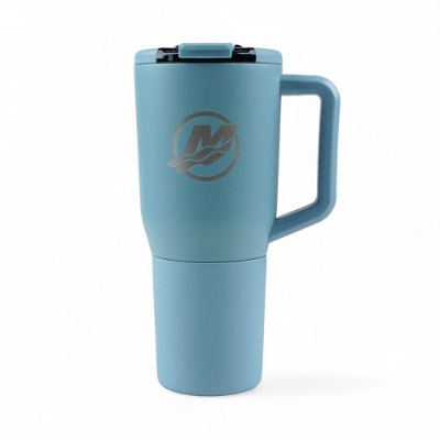 Mercury Marine BrüMate Müv 25oz insulated mug with handle in blue