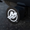 Mercury Trailer Hitch Cover with bold logo on black finish.