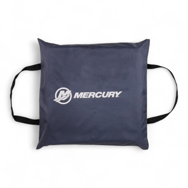 Mercury Charcoal Throw Cushion front with Mercury logo