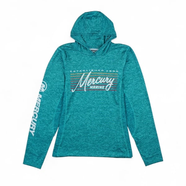 Mercury Marine Women’s Retro Performance Hoodie Front