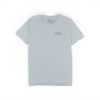 Light grey Mercury Marine tee with a small left‑chest logo in teal and black.