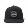 Front view of Mercury Racing Racecraft Hat in black with circular Mercury Racing logo patch
