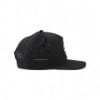 Side view of Mercury Racing Racecraft Hat in black highlighting perforated performance fabric
