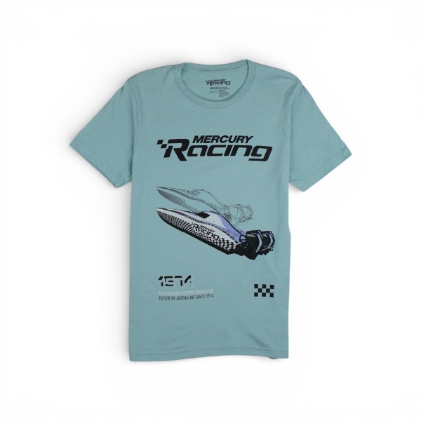 Mercury Racing 1974 Performance Tee in Heather Green
