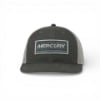 Dark gray Mercury hat with rectangular embroidered Mercury patch and mesh back.