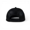 Back view of a black Mercury hat featuring black mesh panels and an adjustable snapback closure.