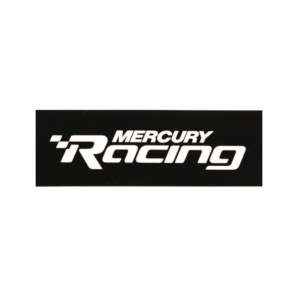 Black Mercury Racing Sticker on white background