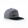 Side view of Mercury Marine Harbor hat showing gray crown and black brim.