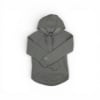 Women's Fleece Hoodie - Dusty Olive with arms crossed in on a white background