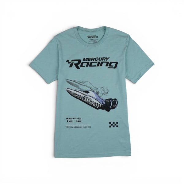 Mercury Racing 1973 Performance Tee in Heather Green