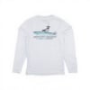 Light gray long-sleeve performance shirt featuring Mercury Marine logo with center console boat graphic on back