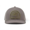 Gray Mercury Marine hat with embroidered fish patch reading ‘Mercury Marine Since 1939.