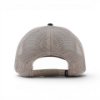 Green mesh‑back hat with adjustable snapback closure, rear view.