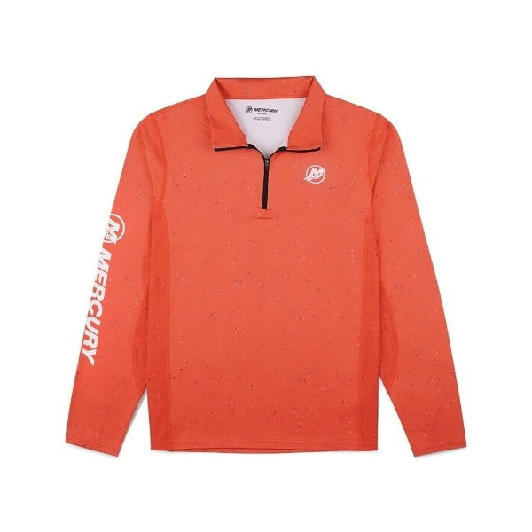 Front of Mercury Marine 1/4 Zip Long Sleeve Performance Shirt