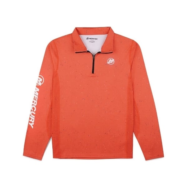 Front of Mercury Marine 1/4 Zip Long Sleeve Performance Shirt