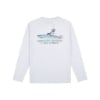 Light gray long-sleeve performance shirt featuring Mercury Marine logo with center console boat graphic on back