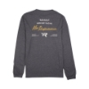 Charcoal gray Mercury Racing Elite long-sleeve shirt, back view with graphic print