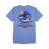 Light blue Mercury Racing tee with a bold “Designed for Champions” graphic featuring racing boats on the back.
