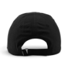 Black Mercury Logo Hat, back view showing adjustable strap closure
