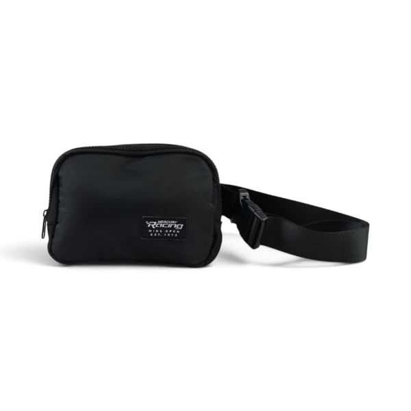 Mercury Racing Belt Bag photographed from the front displaying Mercury Racing patch