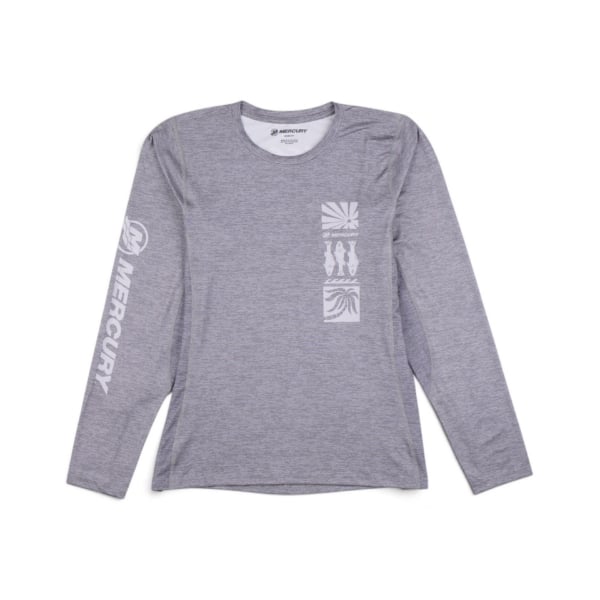 Mercury Marine Women’s Performance Long Sleeve Steel Front
