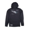 Back of Mercury Racing Adrenaline Long-Sleeve Sun Hoodie with Mercury Racing illustrations